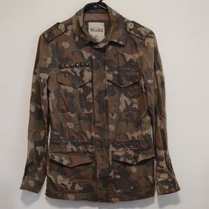 Mudd | Lightweight Studded Camo Utility Jacket | Juniors XS